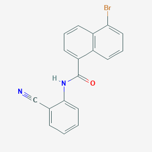 molecular formula C18H11BrN2O B3657204 5-bromo-N-(2-cyanophenyl)-1-naphthamide 