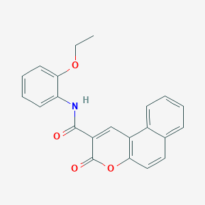 molecular formula C22H17NO4 B3657223 N-(2-ethoxyphenyl)-3-oxo-3H-benzo[f]chromene-2-carboxamide 