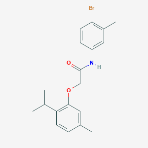 molecular formula C19H22BrNO2 B3657245 N-(4-bromo-3-methylphenyl)-2-(2-isopropyl-5-methylphenoxy)acetamide 