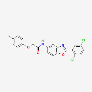 molecular formula C22H16Cl2N2O3 B3657333 N-[2-(2,5-dichlorophenyl)-1,3-benzoxazol-5-yl]-2-(4-methylphenoxy)acetamide 