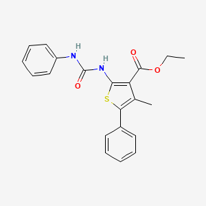 molecular formula C21H20N2O3S B3657478 Ethyl 4-methyl-5-phenyl-2-(phenylcarbamoylamino)thiophene-3-carboxylate 