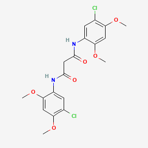 molecular formula C19H20Cl2N2O6 B3657483 N,N'-bis(5-chloro-2,4-dimethoxyphenyl)malonamide 