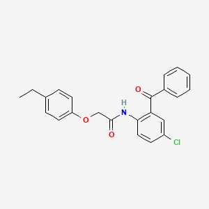 molecular formula C23H20ClNO3 B3657497 N-[4-chloro-2-(phenylcarbonyl)phenyl]-2-(4-ethylphenoxy)acetamide 