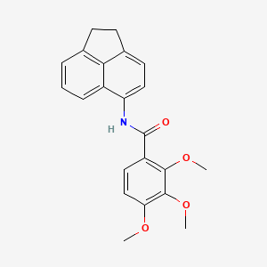 molecular formula C22H21NO4 B3657524 N-(1,2-dihydroacenaphthylen-5-yl)-2,3,4-trimethoxybenzamide 