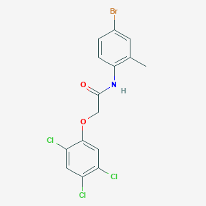 molecular formula C15H11BrCl3NO2 B3657611 N-(4-bromo-2-methylphenyl)-2-(2,4,5-trichlorophenoxy)acetamide 