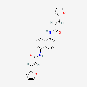 molecular formula C24H18N2O4 B3657622 N,N'-1,5-naphthalenediylbis[3-(2-furyl)acrylamide] 