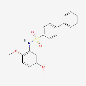 molecular formula C20H19NO4S B3657674 N-(2,5-dimethoxyphenyl)-4-phenylbenzenesulfonamide 