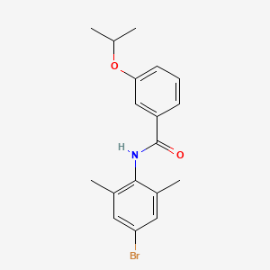 molecular formula C18H20BrNO2 B3657689 N-(4-bromo-2,6-dimethylphenyl)-3-isopropoxybenzamide 