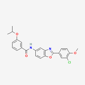 molecular formula C24H21ClN2O4 B3657744 N-[2-(3-chloro-4-methoxyphenyl)-1,3-benzoxazol-5-yl]-3-isopropoxybenzamide 