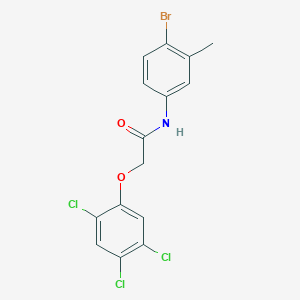 molecular formula C15H11BrCl3NO2 B3657751 N-(4-bromo-3-methylphenyl)-2-(2,4,5-trichlorophenoxy)acetamide 