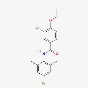 molecular formula C17H17BrClNO2 B3657770 N-(4-bromo-2,6-dimethylphenyl)-3-chloro-4-ethoxybenzamide 