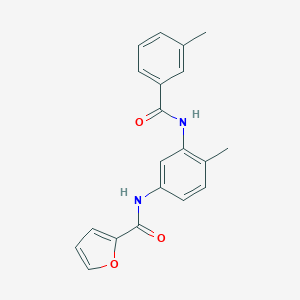 molecular formula C20H18N2O3 B365779 N-[4-methyl-3-[(3-methylbenzoyl)amino]phenyl]furan-2-carboxamide CAS No. 876899-23-9