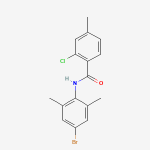 molecular formula C16H15BrClNO B3657896 N-(4-bromo-2,6-dimethylphenyl)-2-chloro-4-methylbenzamide 