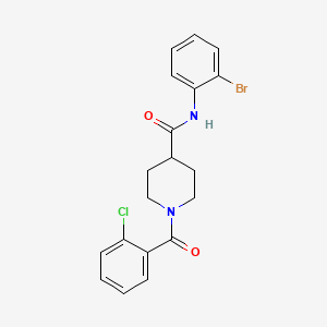 molecular formula C19H18BrClN2O2 B3657913 N-(2-bromophenyl)-1-(2-chlorobenzoyl)-4-piperidinecarboxamide 