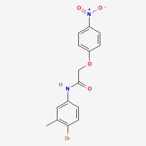 molecular formula C15H13BrN2O4 B3657935 N-(4-bromo-3-methylphenyl)-2-(4-nitrophenoxy)acetamide 