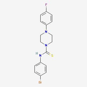 molecular formula C17H17BrFN3S B3658090 N-(4-bromophenyl)-4-(4-fluorophenyl)piperazine-1-carbothioamide 