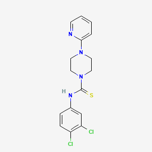 molecular formula C16H16Cl2N4S B3658101 N-(3,4-dichlorophenyl)-4-(pyridin-2-yl)piperazine-1-carbothioamide 