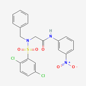 molecular formula C21H17Cl2N3O5S B3658118 N~2~-benzyl-N~2~-[(2,5-dichlorophenyl)sulfonyl]-N-(3-nitrophenyl)glycinamide 