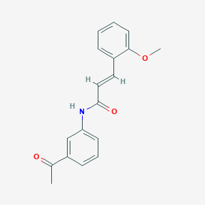 molecular formula C18H17NO3 B3658319 N-(3-acetylphenyl)-3-(2-methoxyphenyl)acrylamide 