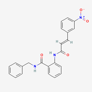 molecular formula C23H19N3O4 B3658327 N-benzyl-2-{[3-(3-nitrophenyl)acryloyl]amino}benzamide 