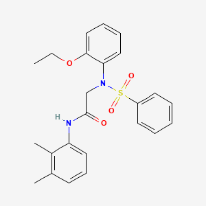 molecular formula C24H26N2O4S B3658403 N~1~-(2,3-dimethylphenyl)-N~2~-(2-ethoxyphenyl)-N~2~-(phenylsulfonyl)glycinamide 