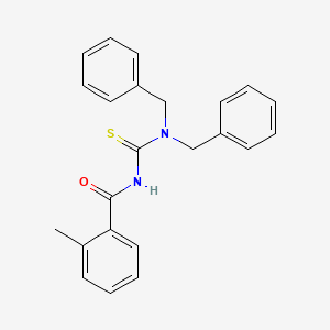 molecular formula C23H22N2OS B3658473 N-(dibenzylcarbamothioyl)-2-methylbenzamide 