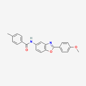 molecular formula C22H18N2O3 B3658518 N-[2-(4-methoxyphenyl)-1,3-benzoxazol-5-yl]-4-methylbenzamide 