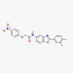 molecular formula C23H19N3O5 B3658601 N-[2-(3,4-dimethylphenyl)-1,3-benzoxazol-5-yl]-2-(4-nitrophenoxy)acetamide 