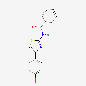 molecular formula C16H11IN2OS B3658613 N-[4-(4-iodophenyl)-1,3-thiazol-2-yl]benzamide 