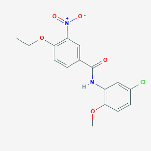 molecular formula C16H15ClN2O5 B3658635 N-(5-chloro-2-methoxyphenyl)-4-ethoxy-3-nitrobenzamide 