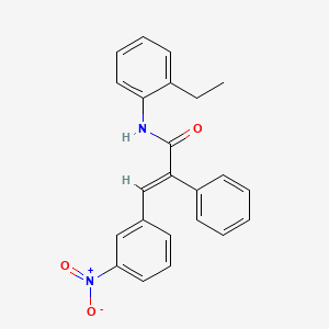 molecular formula C23H20N2O3 B3658740 N-(2-ethylphenyl)-3-(3-nitrophenyl)-2-phenylacrylamide 