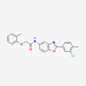 molecular formula C23H19ClN2O3 B3658747 N-[2-(3-chloro-4-methylphenyl)-1,3-benzoxazol-5-yl]-2-(2-methylphenoxy)acetamide 