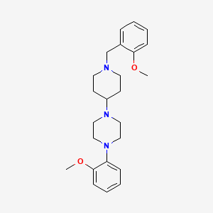molecular formula C24H33N3O2 B3658751 1-[1-(2-METHOXYBENZYL)-4-PIPERIDYL]-4-(2-METHOXYPHENYL)PIPERAZINE 