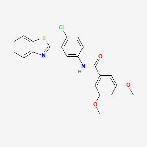 molecular formula C22H17ClN2O3S B3658755 N-[3-(1,3-benzothiazol-2-yl)-4-chlorophenyl]-3,5-dimethoxybenzamide 
