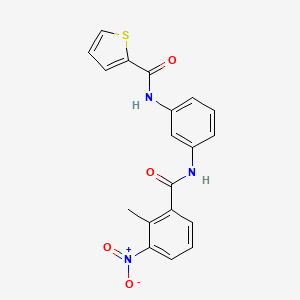 molecular formula C19H15N3O4S B3658768 N-{3-[(2-methyl-3-nitrobenzoyl)amino]phenyl}-2-thiophenecarboxamide 