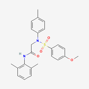 molecular formula C24H26N2O4S B3658944 N-(2,6-dimethylphenyl)-2-(N-(4-methoxyphenyl)sulfonyl-4-methylanilino)acetamide 