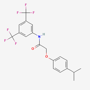 molecular formula C19H17F6NO2 B3658951 N-[3,5-bis(trifluoromethyl)phenyl]-2-[4-(propan-2-yl)phenoxy]acetamide 
