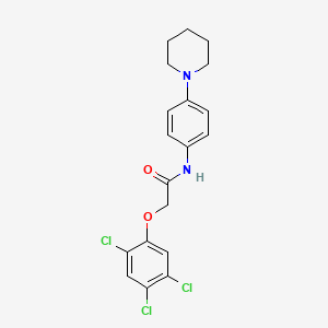 molecular formula C19H19Cl3N2O2 B3658955 N-[4-(piperidin-1-yl)phenyl]-2-(2,4,5-trichlorophenoxy)acetamide 