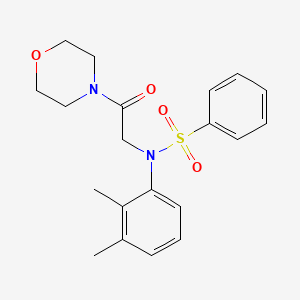 molecular formula C20H24N2O4S B3658990 N-(2,3-dimethylphenyl)-N-[2-(morpholin-4-yl)-2-oxoethyl]benzenesulfonamide 