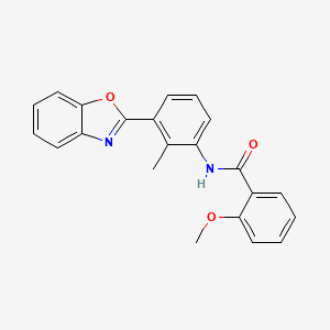 molecular formula C22H18N2O3 B3658992 N-[3-(1,3-benzoxazol-2-yl)-2-methylphenyl]-2-methoxybenzamide 