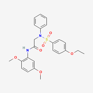 molecular formula C24H26N2O6S B3658999 N-(2,5-dimethoxyphenyl)-2-(N-(4-ethoxyphenyl)sulfonylanilino)acetamide 