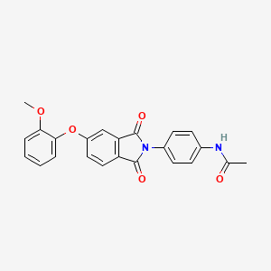 molecular formula C23H18N2O5 B3659021 N~1~-{4-[5-(2-METHOXYPHENOXY)-1,3-DIOXO-1,3-DIHYDRO-2H-ISOINDOL-2-YL]PHENYL}ACETAMIDE 