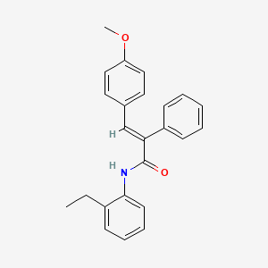 molecular formula C24H23NO2 B3659025 N-(2-ethylphenyl)-3-(4-methoxyphenyl)-2-phenylacrylamide 