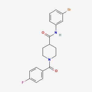 molecular formula C19H18BrFN2O2 B3659200 N-(3-bromophenyl)-1-(4-fluorobenzoyl)-4-piperidinecarboxamide 