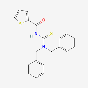 molecular formula C20H18N2OS2 B3659201 N-(dibenzylcarbamothioyl)thiophene-2-carboxamide 