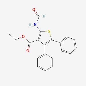 molecular formula C20H17NO3S B3659219 Ethyl 2-formamido-4,5-diphenylthiophene-3-carboxylate 