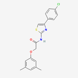 molecular formula C19H17ClN2O2S B3659256 N-[4-(4-chlorophenyl)-1,3-thiazol-2-yl]-2-(3,5-dimethylphenoxy)acetamide 