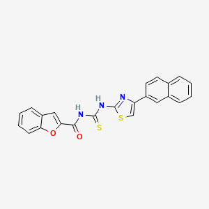 molecular formula C23H15N3O2S2 B3659319 N-({[4-(2-naphthyl)-1,3-thiazol-2-yl]amino}carbonothioyl)-1-benzofuran-2-carboxamide 