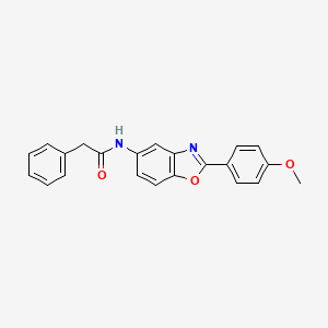 molecular formula C22H18N2O3 B3659619 N-[2-(4-methoxyphenyl)-1,3-benzoxazol-5-yl]-2-phenylacetamide 