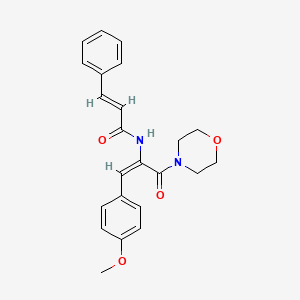 molecular formula C23H24N2O4 B3659724 N-[2-(4-methoxyphenyl)-1-(4-morpholinylcarbonyl)vinyl]-3-phenylacrylamide 